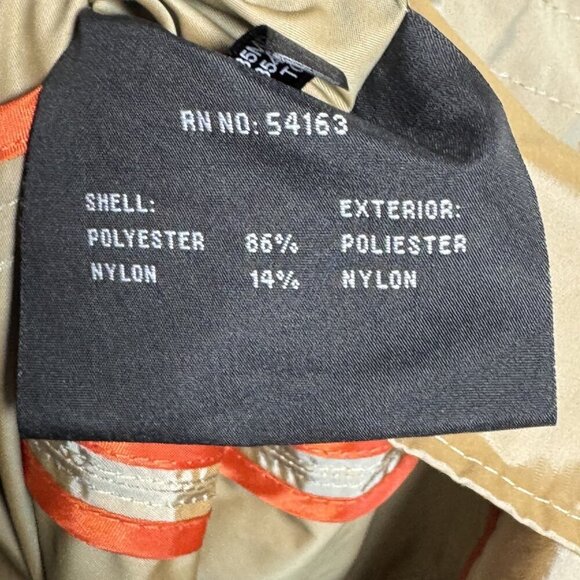 Cole Haan Rain Coat Jacket womens Size Medium topaz Tan Women Iridescent Hooded - Picture 7 of 10